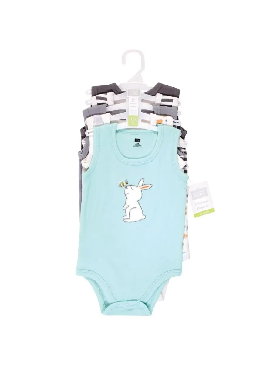 Набор из 5 боди без рукавов Hudson Baby, Bunny And Bee — изображение 2 из 7