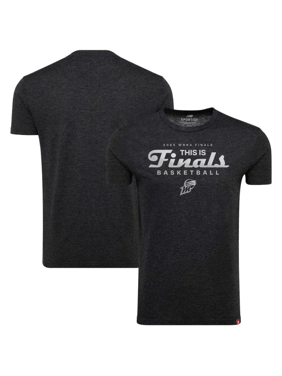 Sportiqe Мужская и женская черная футболка Phoenix Mercury 2025 WNBA Finals Tri-Blend — изображение 1 из 3, черный