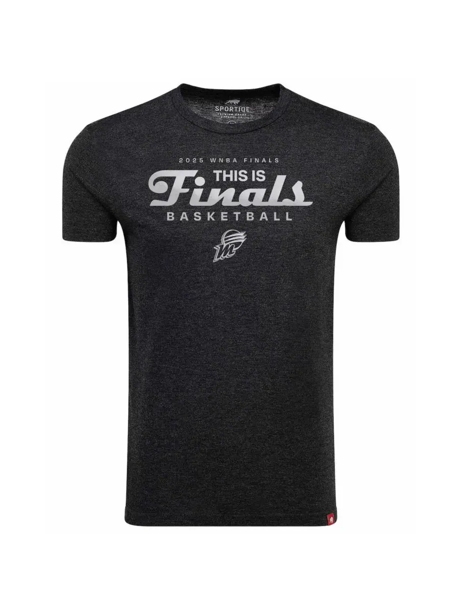 Sportiqe Мужская и женская черная футболка Phoenix Mercury 2025 WNBA Finals Tri-Blend — изображение 3 из 3, черный