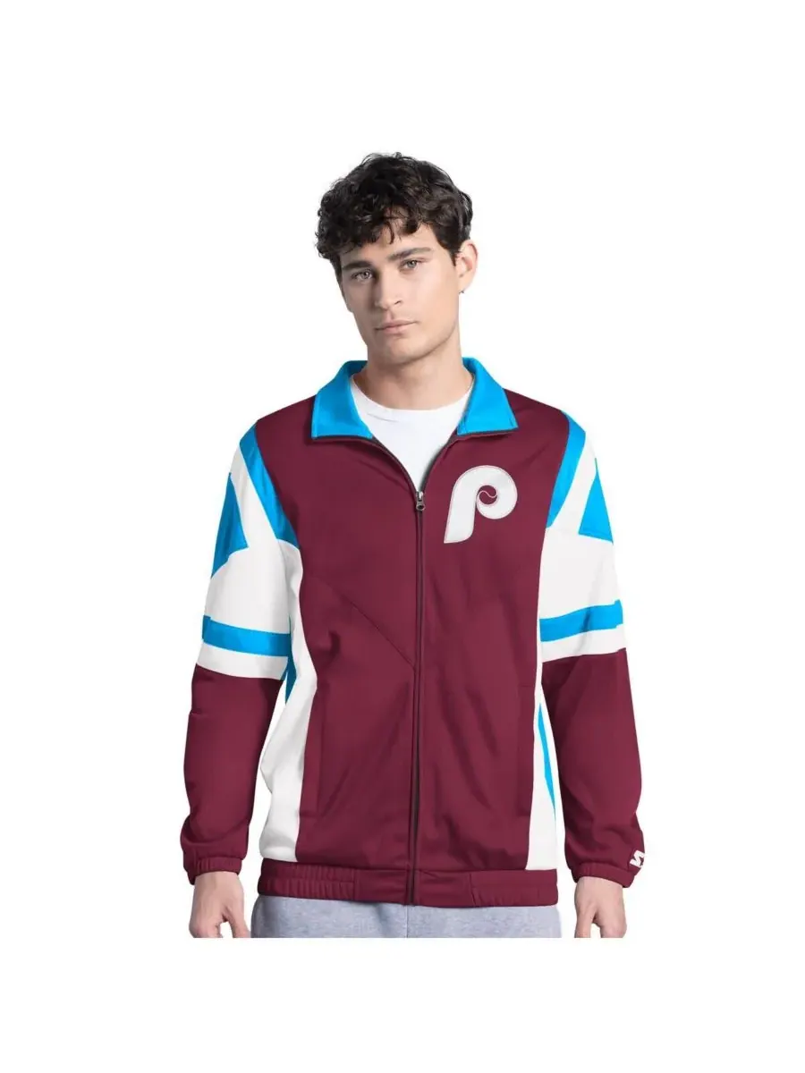 Starter Мужская спортивная куртка на молнии Philadelphia Phillies Contender Tricot — изображение 1 из 2
