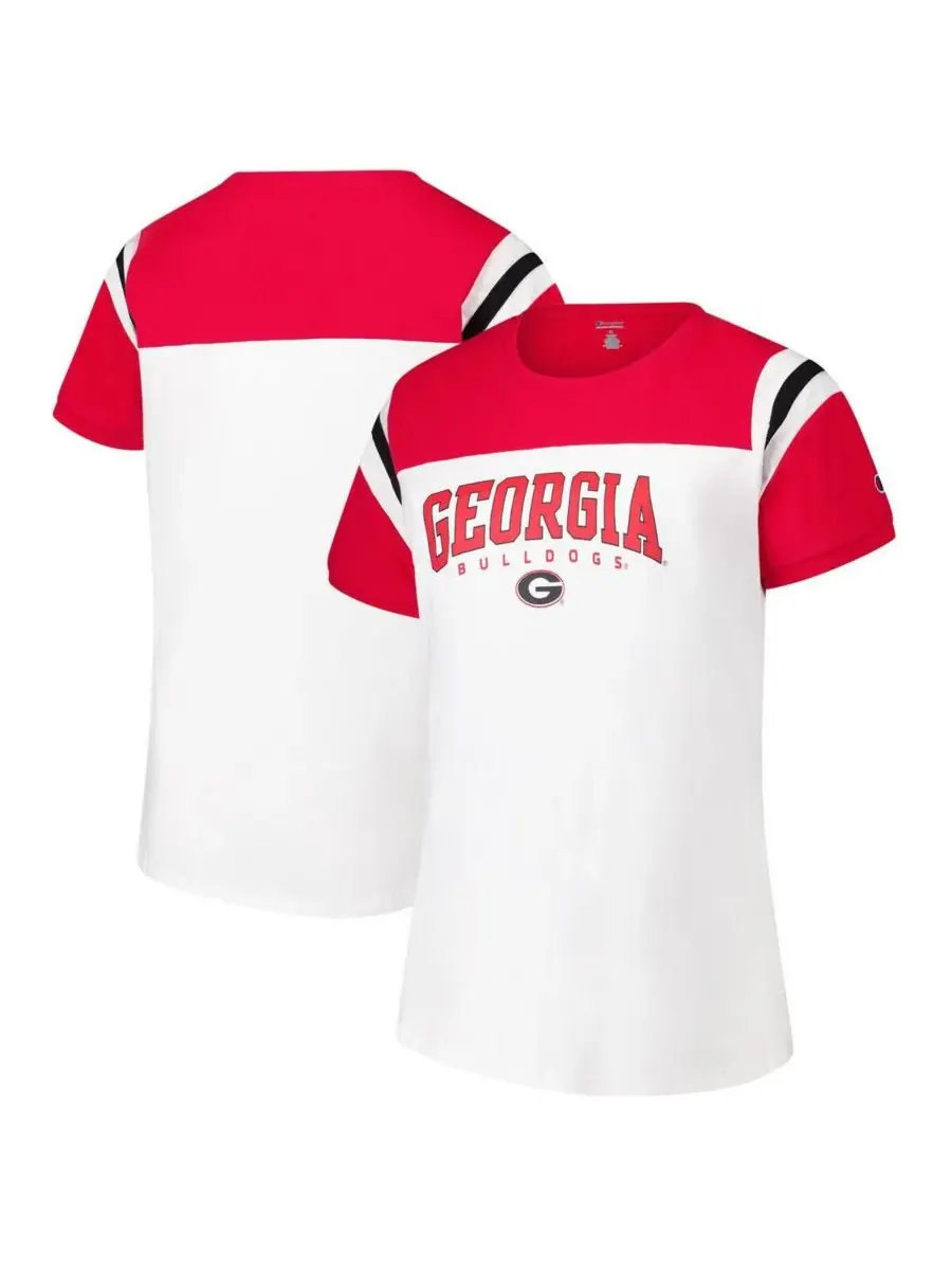 Fanatics Женская белая футболка Georgia Bulldogs большого размера с символикой команды