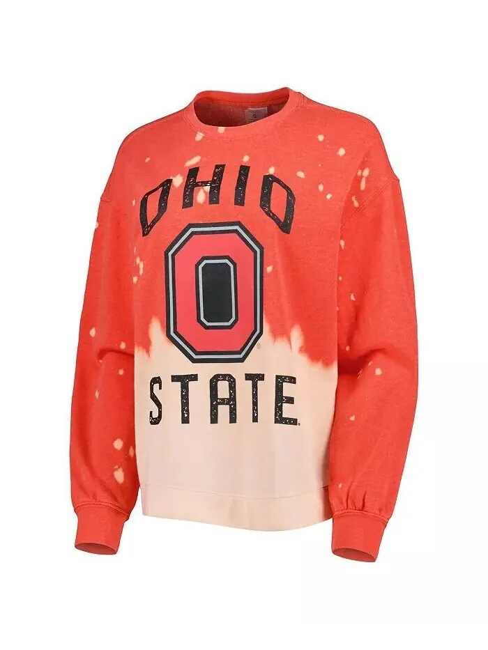 Женский пуловер Scarlet Ohio State Buckeyes Twice As Nice с эффектом потертости Gameday Couture — изображение 3 из 3