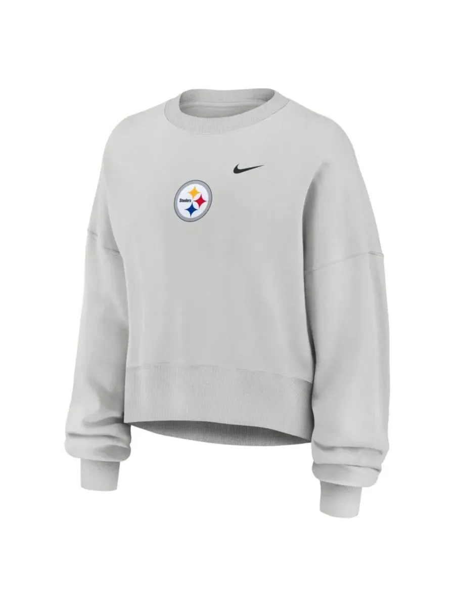 Свитшот оверсайз с принтом Phoenix Fleece Nike — изображение 2 из 3, серый