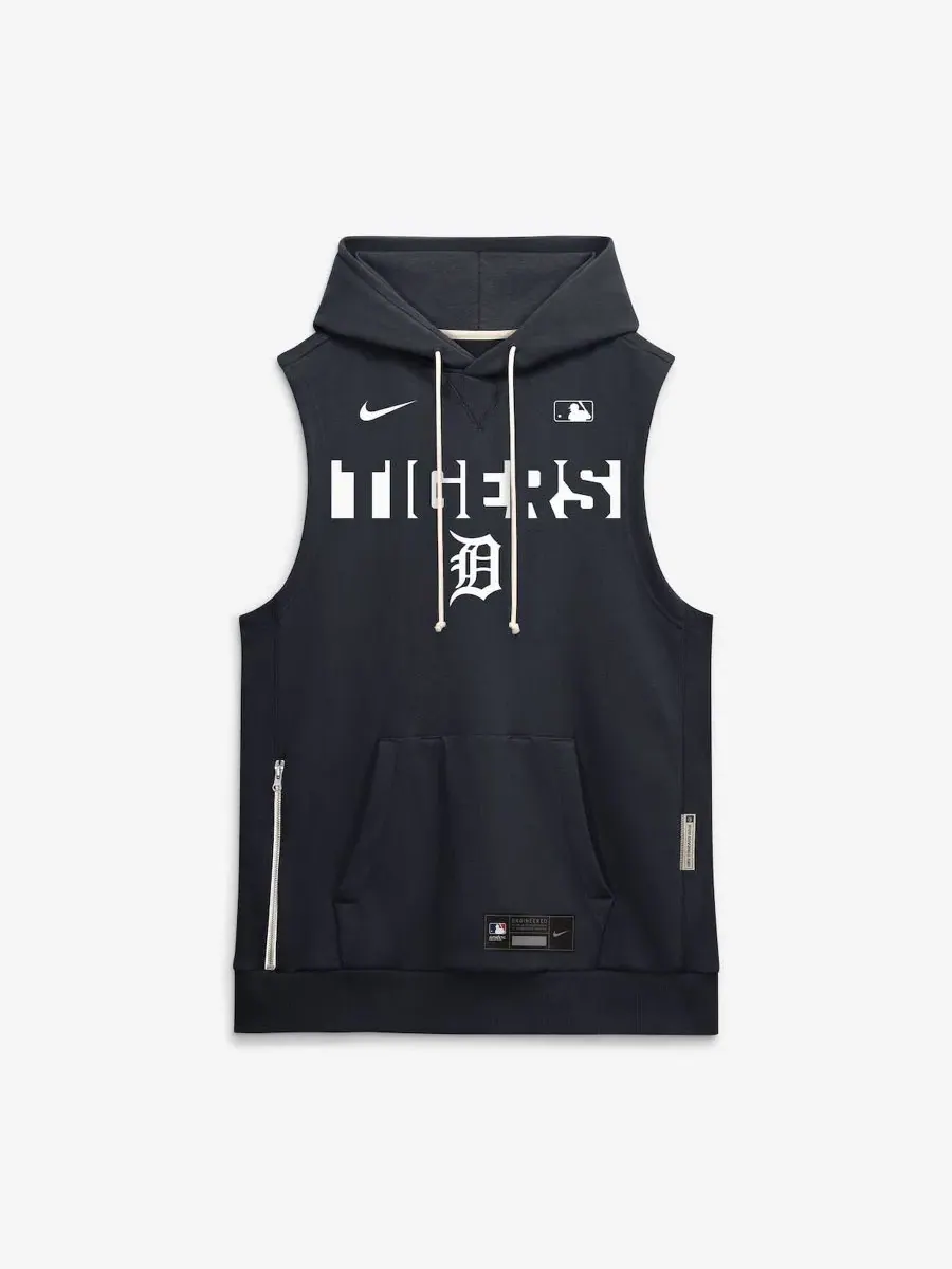 Безрукавка с капюшоном Dri-FIT Detroit Tigers Nike — изображение 4 из 4, темно-синий