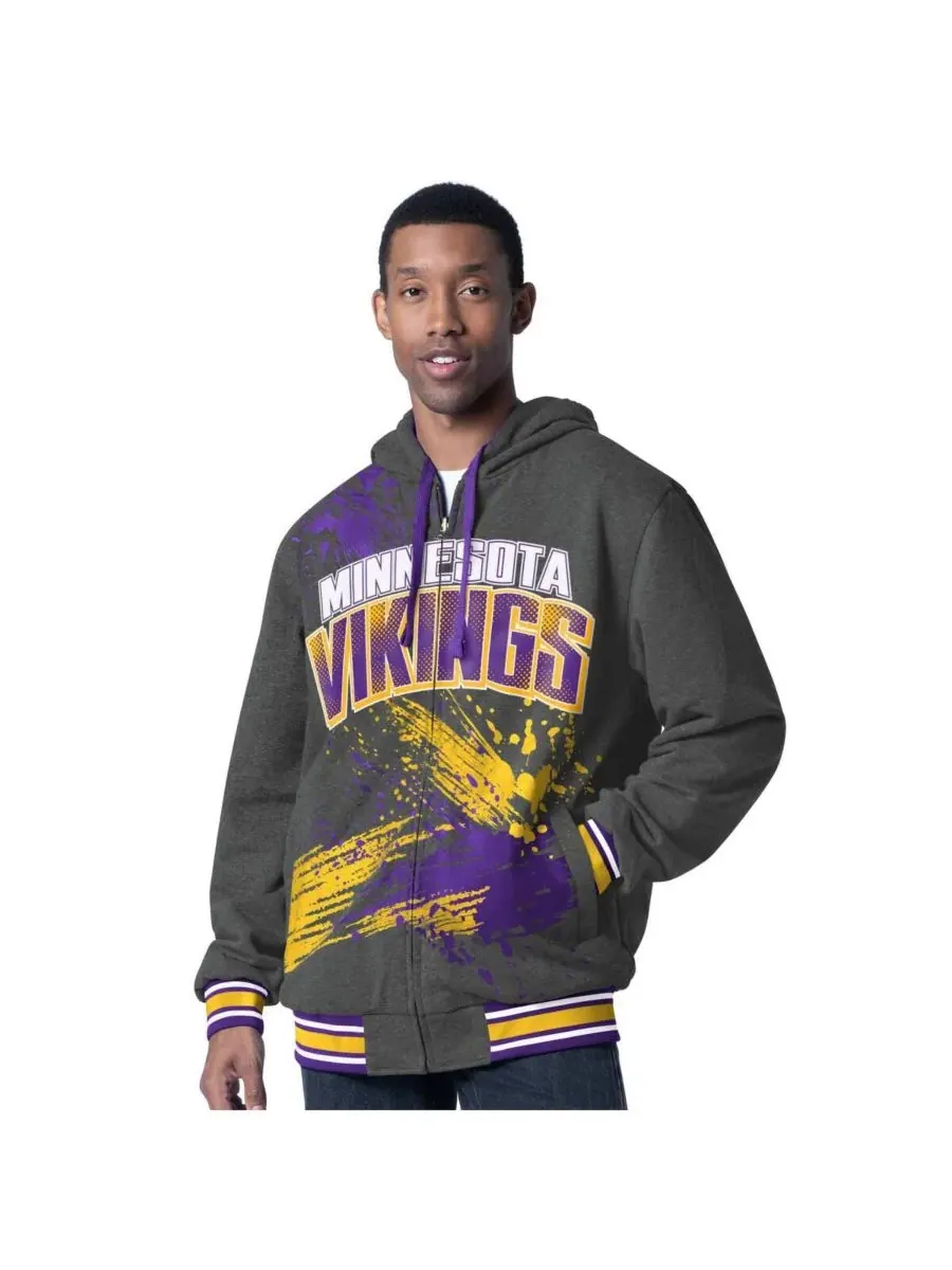 G-III Sports by Carl Banks Мужская двусторонняя куртка на молнии Minnesota Vikings — изображение 3 из 4