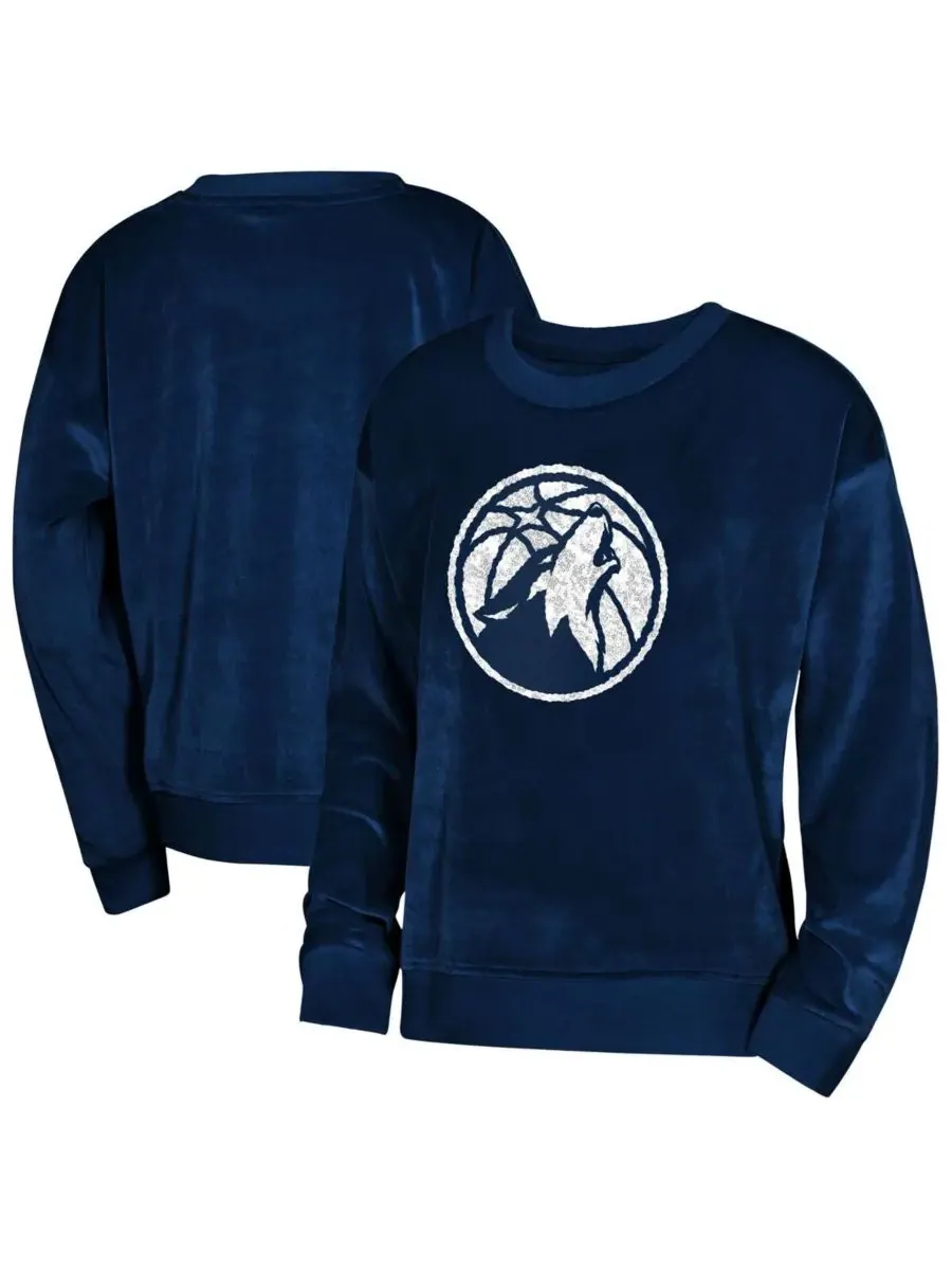 Толстовка Big Boys and Girls Outerstuff Navy Minnesota Timberwolves Step Back — изображение 1 из 3, темно-синий
