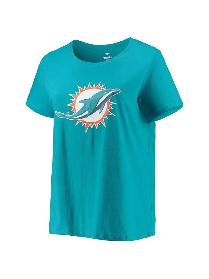 Женская фирменная футболка Tua Tagovailoa Aqua Miami Dolphins размера плюс с именем и номером — изображение 2 из 3, голубой