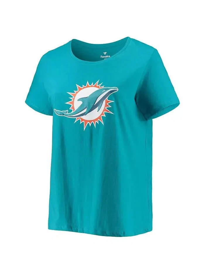 Женская футболка Tua Tagovailoa Aqua Miami Dolphins размера плюс с именем и номером Fanatics — изображение 2 из 3