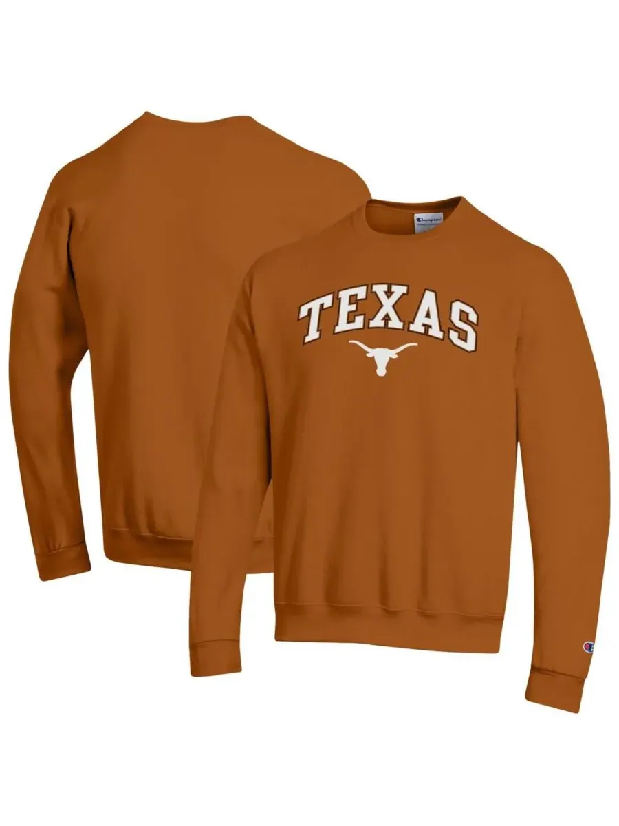 Champion Мужская толстовка с оранжевым логотипом команды Texas Longhorns Arch Over Logo — изображение 1 из 3, оранжевый