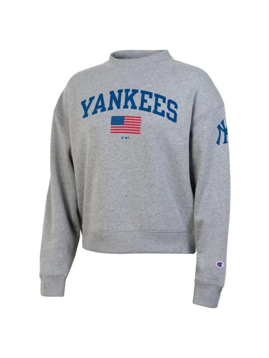 Свитшот женский с флисовой подкладкой Americana Triumph Fleece Tri-Blend Champion — изображение 3 из 3, серый