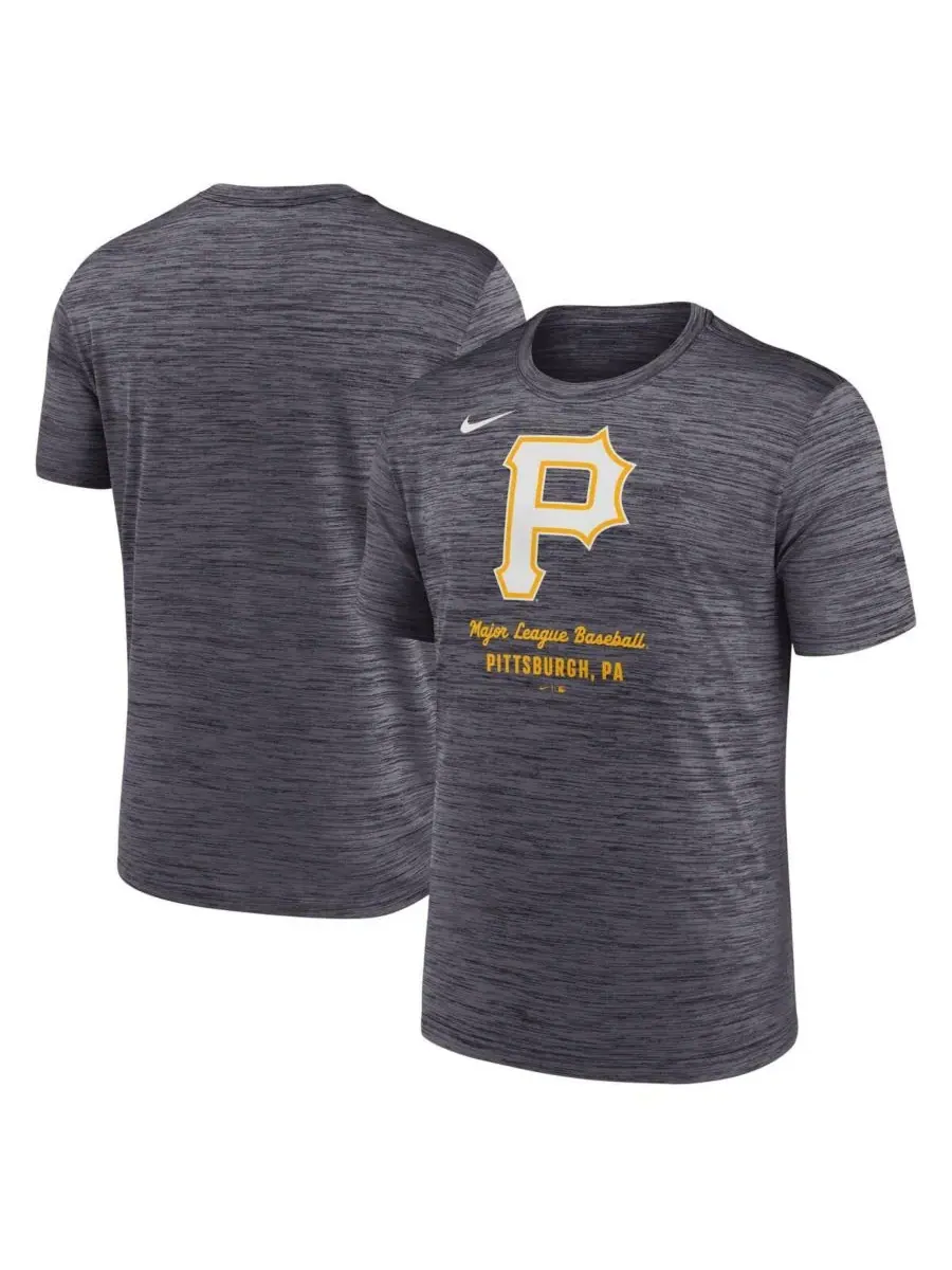 Nike Мужская серая футболка Pittsburgh Pirates Velocity Performance — изображение 1 из 3, серый