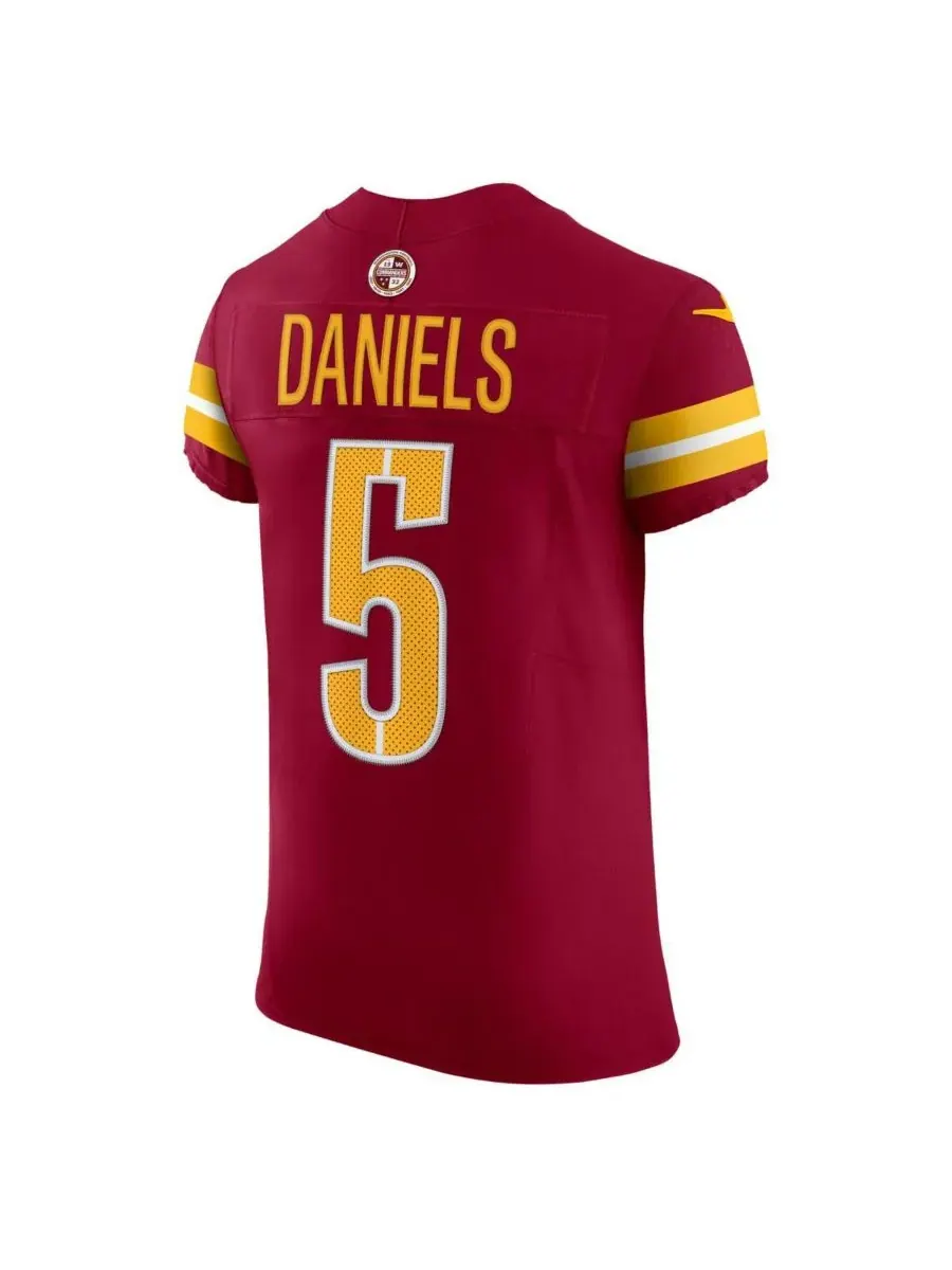 Nike Мужская бордовая футболка Jayden Daniels Washington Commanders Team Vapor FUSE Elite — изображение 2 из 3, бордовый