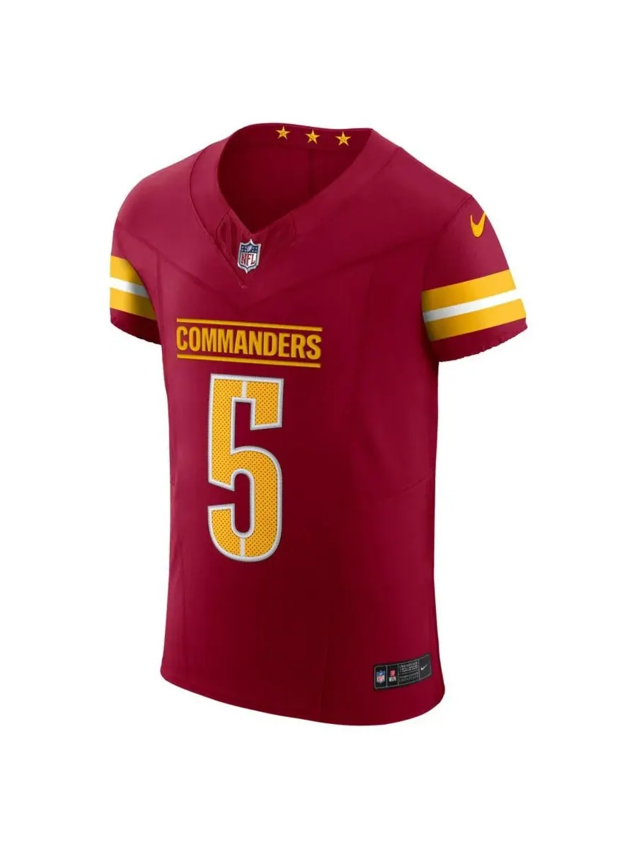 Nike Мужская бордовая футболка Jayden Daniels Washington Commanders Team Vapor FUSE Elite — изображение 3 из 3, бордовый