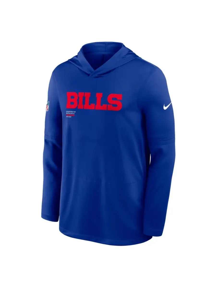 Мужская толстовка с длинными рукавами Royal Buffalo Bills Big Tall Sideline Performance Nike — изображение 2 из 2