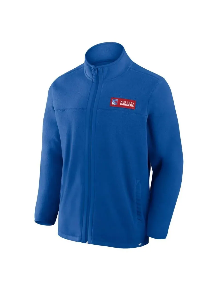 Fanatics Мужская синяя флисовая куртка на молнии с символикой New York Rangers Home — изображение 3 из 3, синий