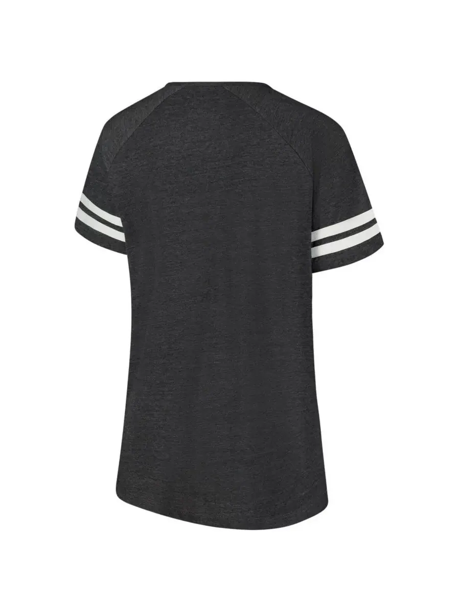 Fanatics Женская футболка большого размера с логотипом Cleveland Browns, полосатая, с рукавами — изображение 2 из 3