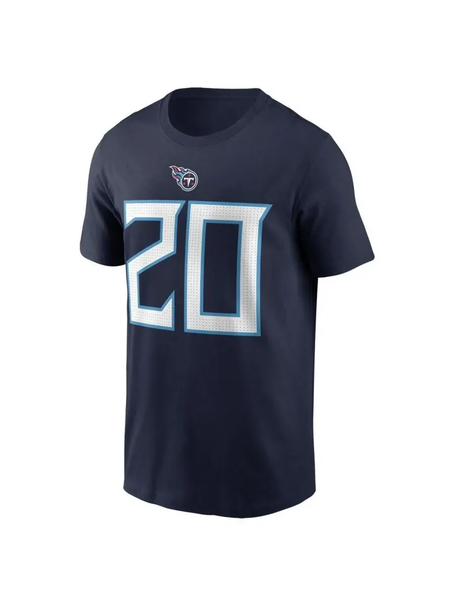 Nike Мужская футболка с именем и номером игрока команды Tennessee Titans Тони Полларда — изображение 2 из 3, темно-синий