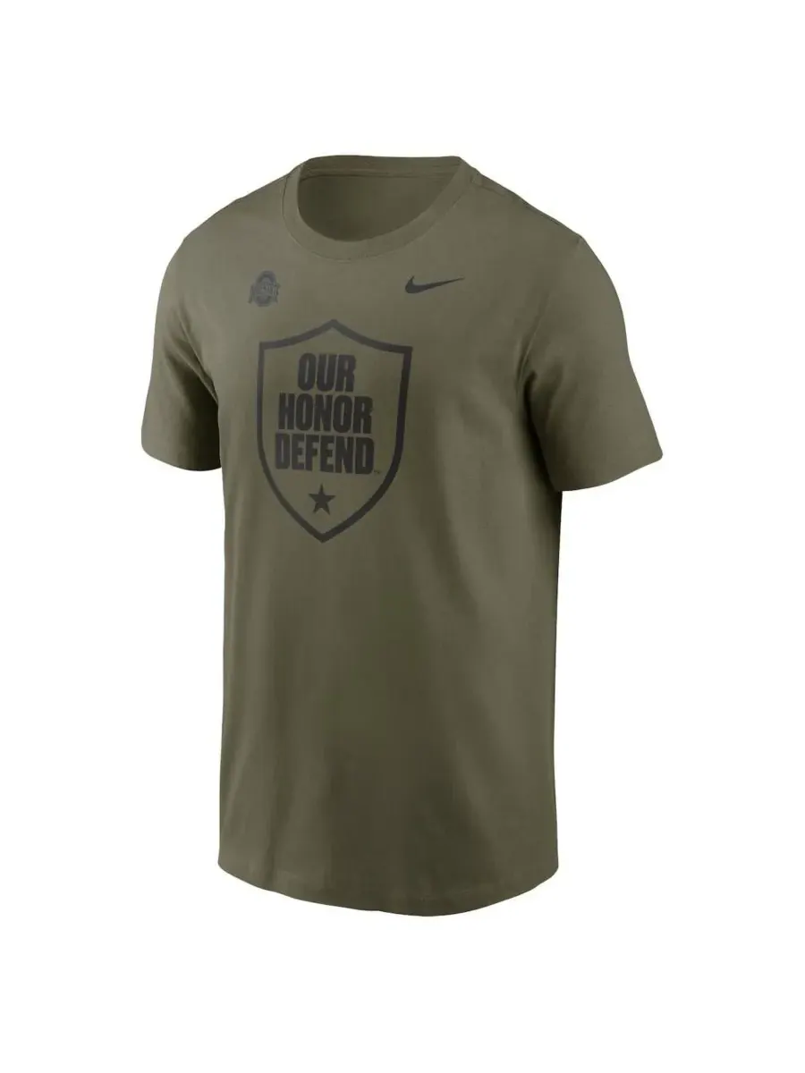 Nike Мужская футболка оливкового цвета с логотипом Ohio State Buckeyes 2024 Military Appreciation — изображение 3 из 3