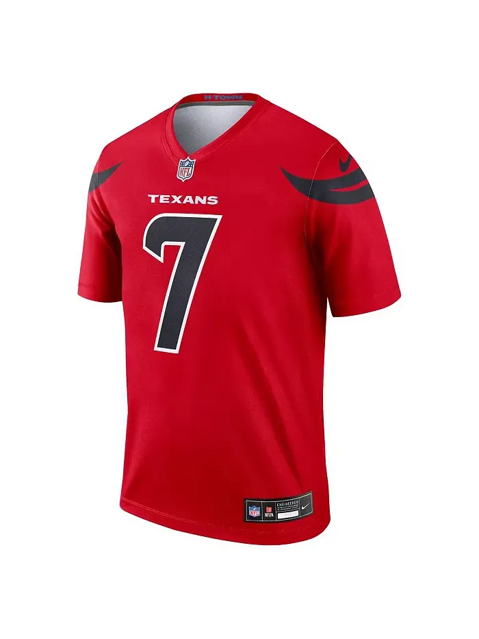 Мужская футболка C.J. Stroud Houston Texans Alternate Legend Player Performance красного цвета Nike — изображение 2 из 3