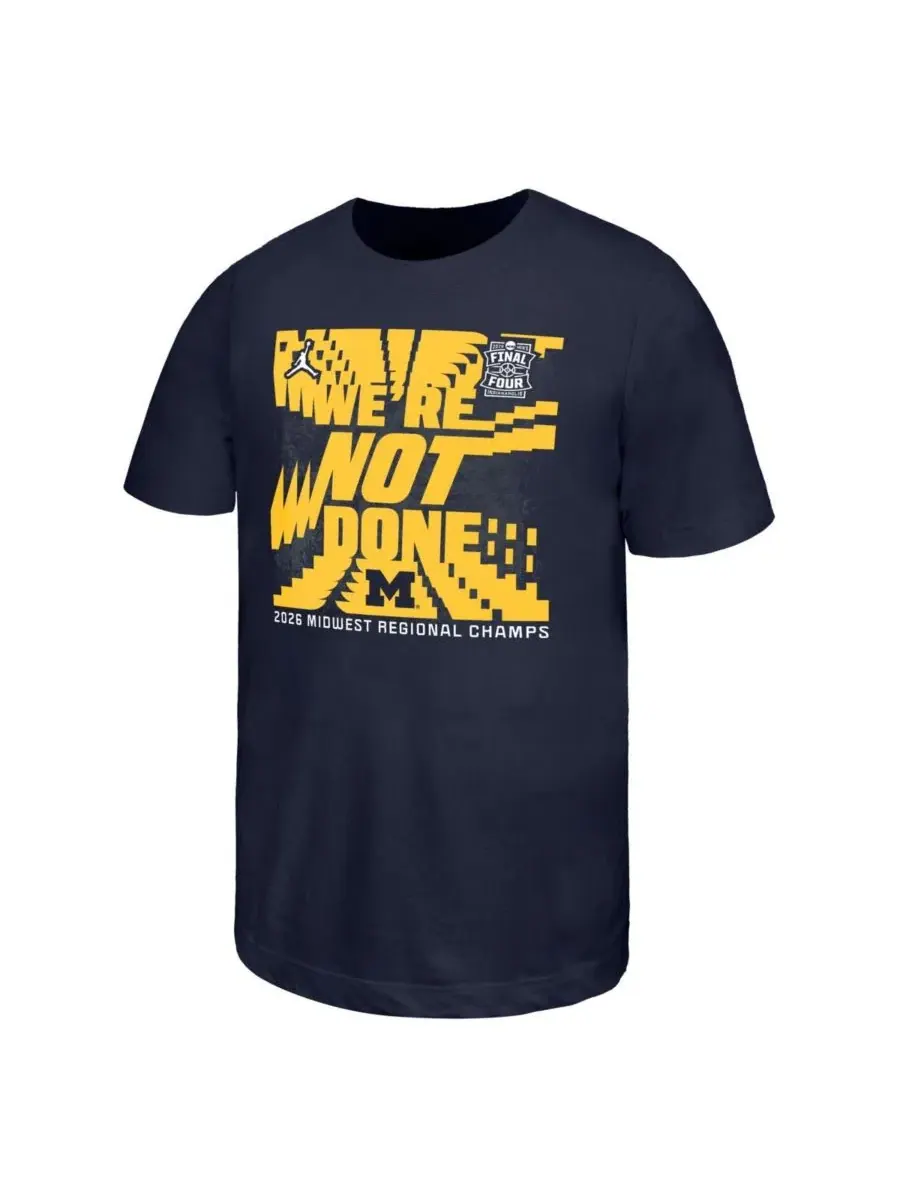 Футболка с длинным рукавом с принтом Michigan Wolverines Final Four Nike — изображение 1 из 1, темно-синий