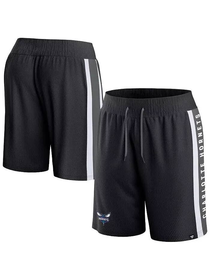 Мужские черные шорты Charlotte Hornets Referee Iconic Mesh Fanatics — изображение 1 из 3