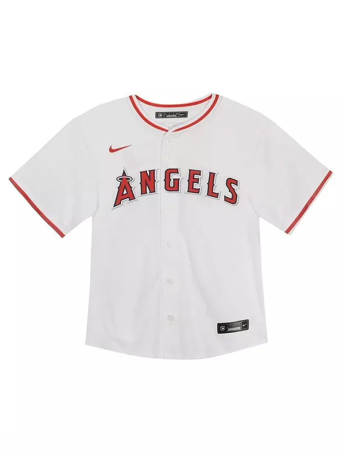 Майк Траут, малыш, белая игровая майка Los Angeles Angels Nike — изображение 3 из 3