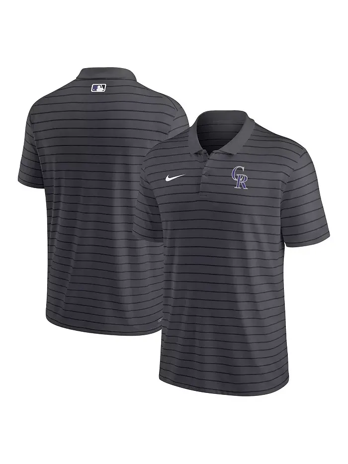 Мужская поло с полосками Victory из коллекции Authentic Collection Colorado Rockies в цвете — изображение 1 из 3
