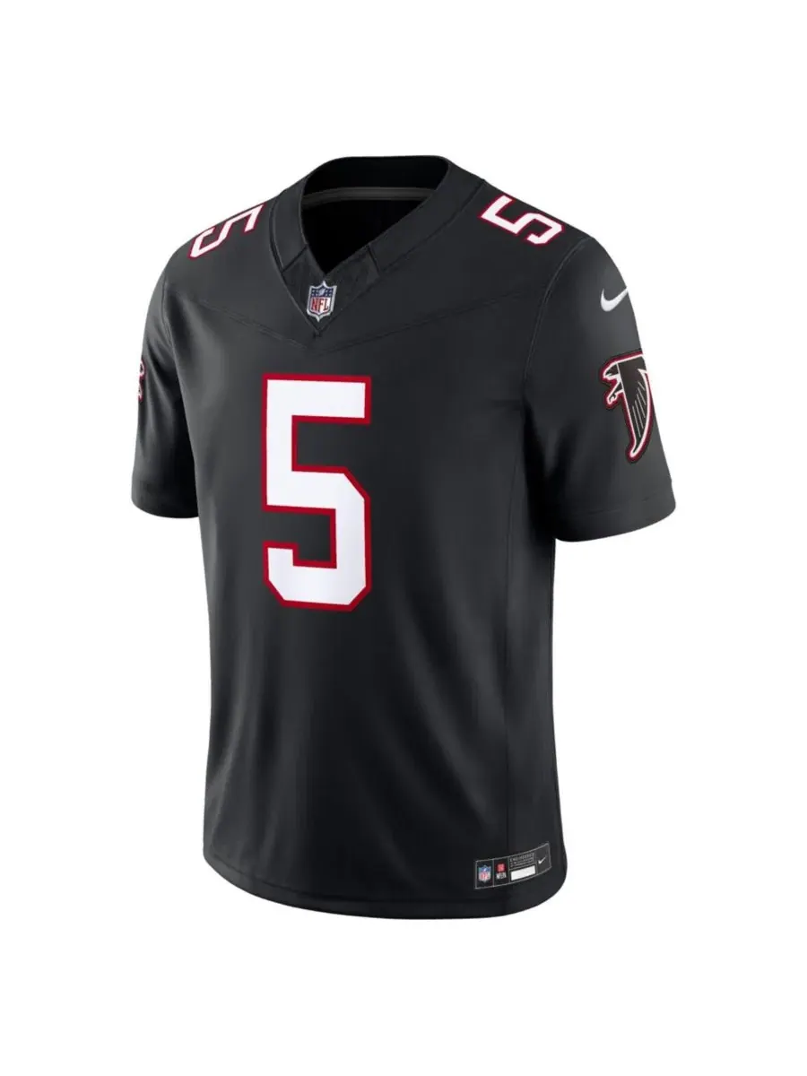Футболка с длинным рукавом Drake London Black Atlanta Falcons Alternate Throwback Vapor F.U.S.E — изображение 2 из 2, черный