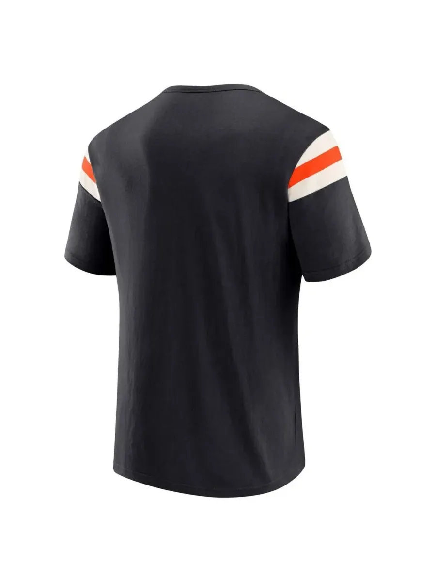 Футболка с принтом San Francisco Giants, модель Distressed Sleeve Stripe Fanatics — изображение 3 из 4, черный