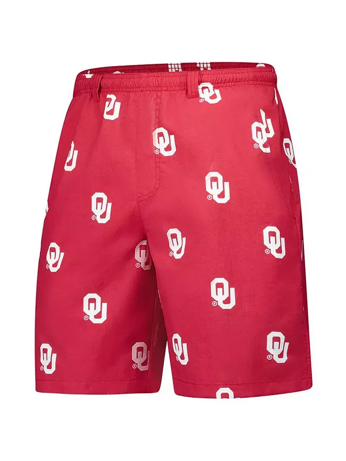 Мужские шорты Oklahoma Sooners PFG Backcast III Omni-Shade цвета малиновый Columbia — изображение 2 из 3