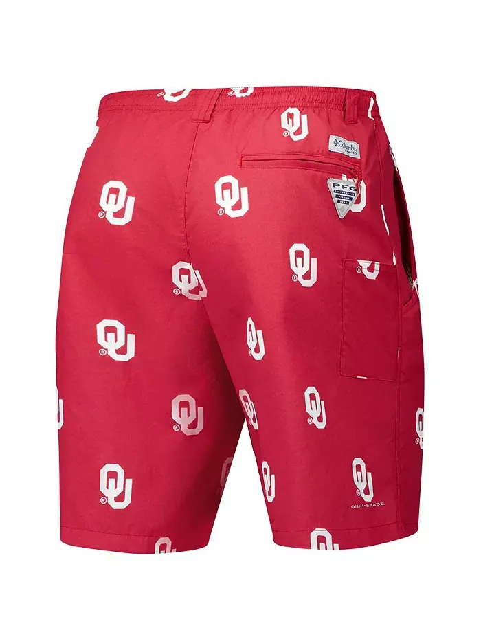Мужские шорты Oklahoma Sooners PFG Backcast III Omni-Shade цвета малиновый Columbia — изображение 3 из 3