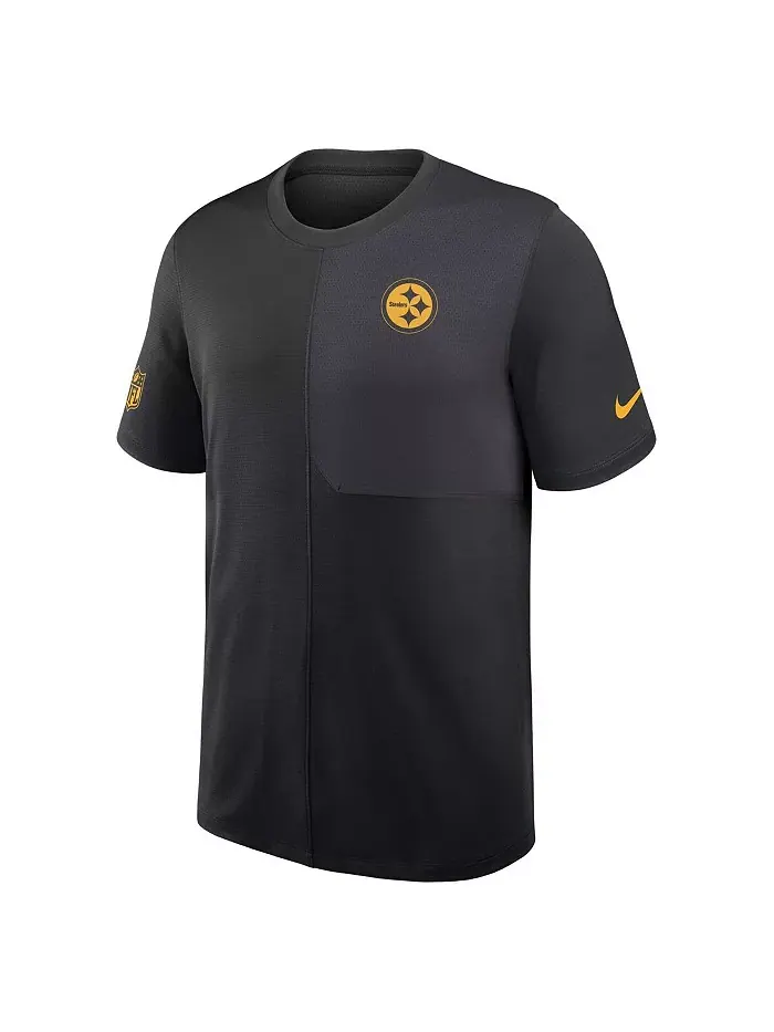 Мужская черная тренерская футболка Pittsburgh Steelers Sideline UV Performance Nike — изображение 2 из 3