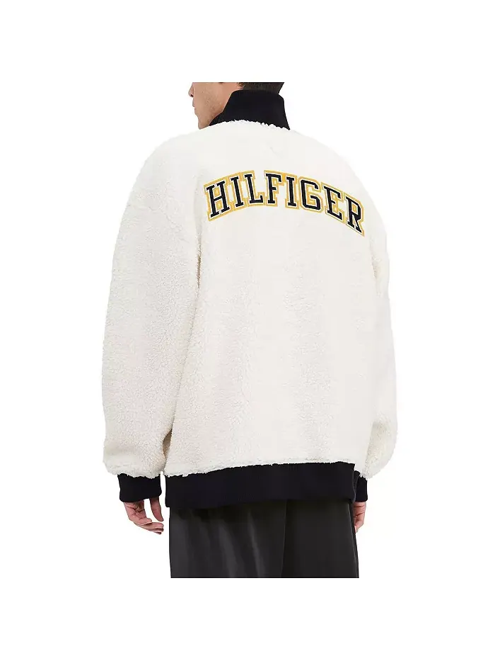 Мужская кремовая толстовка Pittsburgh Steelers Jordan Sherpa с молнией на четверть Tommy Hilfiger — изображение 3 из 3