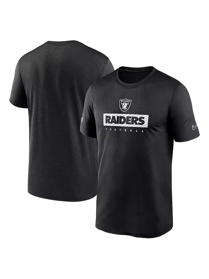 Мужская черная футболка Las Vegas Raiders Sideline Legend Performance Nike — изображение 1 из 3