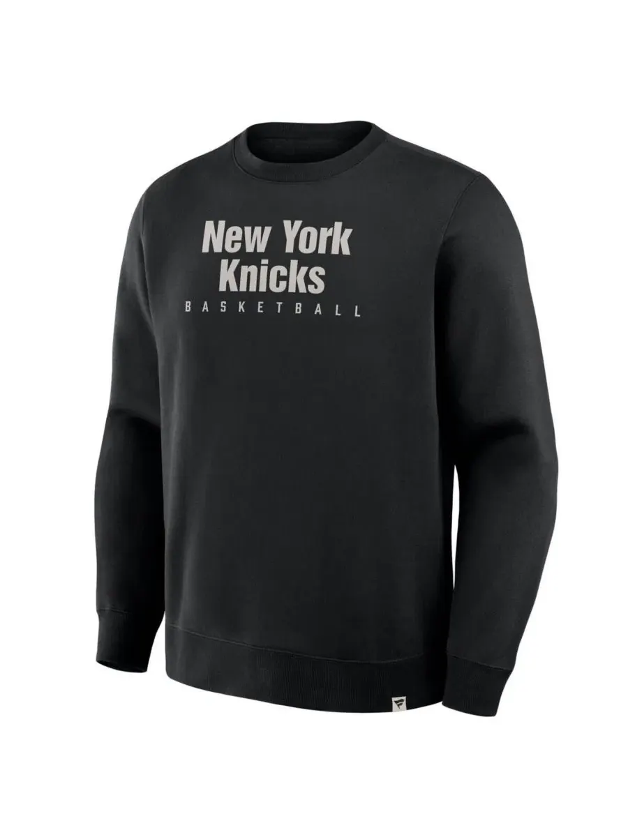 Свитшот мужской с принтом New York Knicks Defensive Rotation Drill Premium Pullover Fanatics — изображение 1 из 5, черный