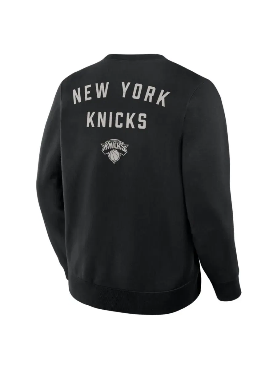 Свитшот мужской с принтом New York Knicks Defensive Rotation Drill Premium Pullover Fanatics — изображение 2 из 5, черный