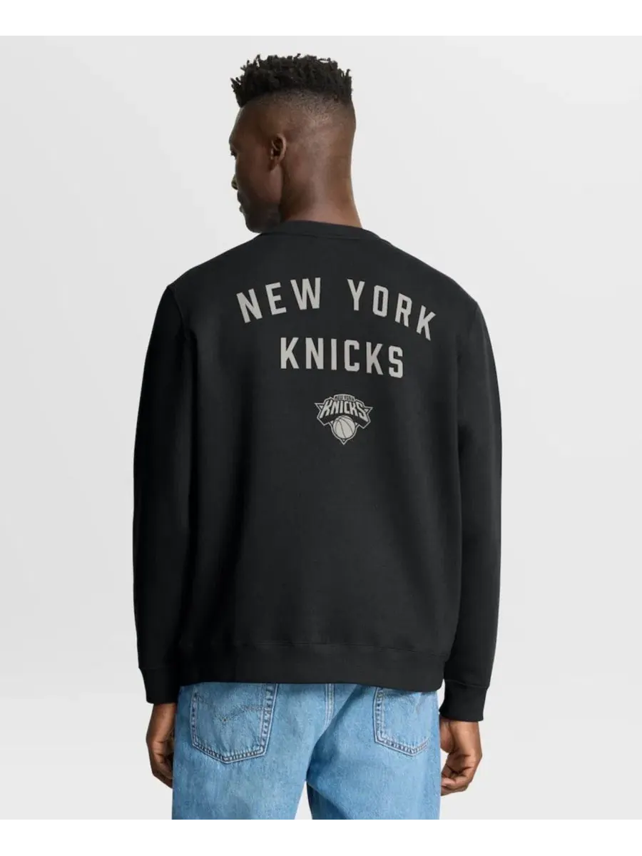 Свитшот мужской с принтом New York Knicks Defensive Rotation Drill Premium Pullover Fanatics — изображение 5 из 5, черный