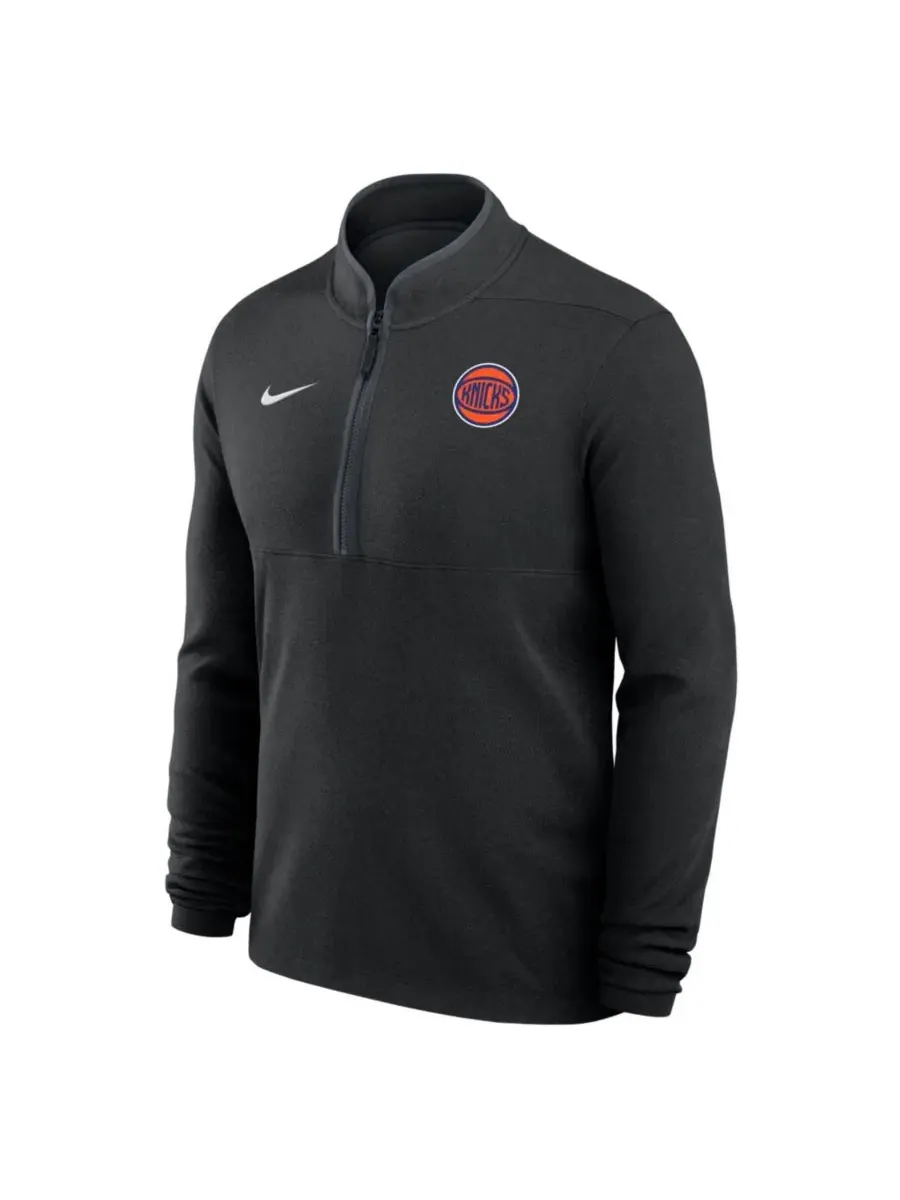 Пуловер с четверть-застежкой Dri-FIT Victory New York Knicks Nike — изображение 1 из 1, черный