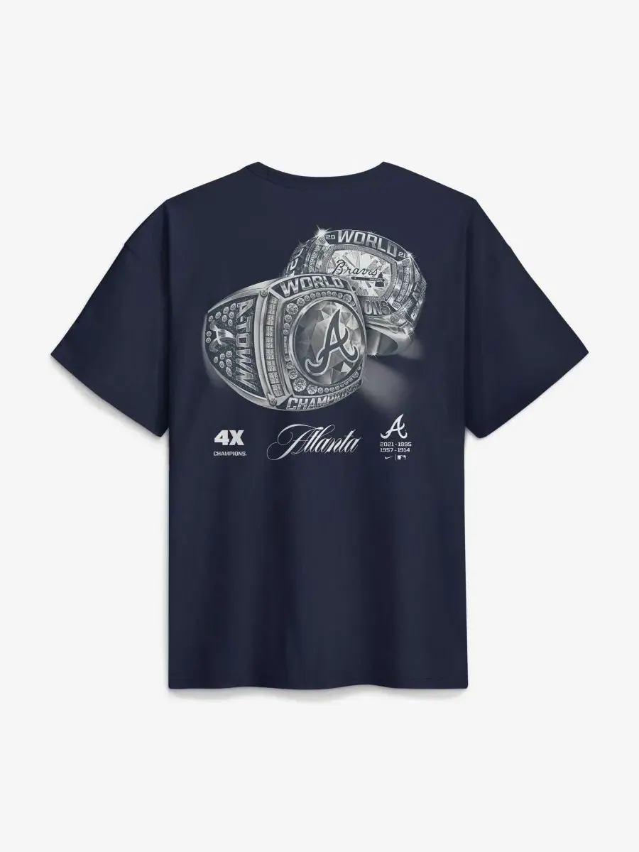 Футболка Nike Atlanta Braves 4x Champions Rings Local Max90 — изображение 2 из 2, темно-синий