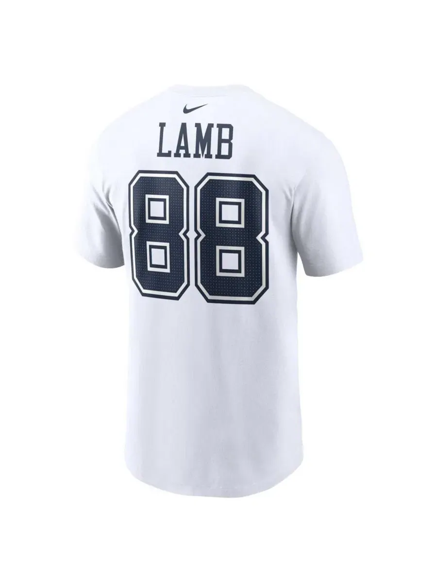 Футболка с принтом CeeDee Lamb Nike — изображение 3 из 3, белый