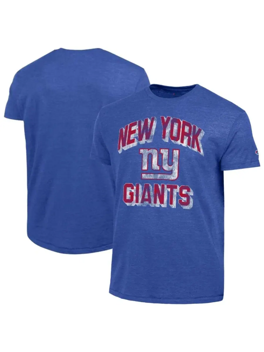 Футболка с принтом Ultimate Tri-Blend New York Giants Champion — изображение 1 из 3, королевский