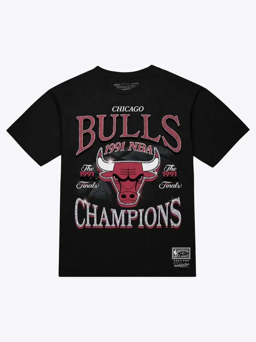 Футболка с принтом Champions Era Chicago Bulls Mitchell & Ness — изображение 1 из 2, черный
