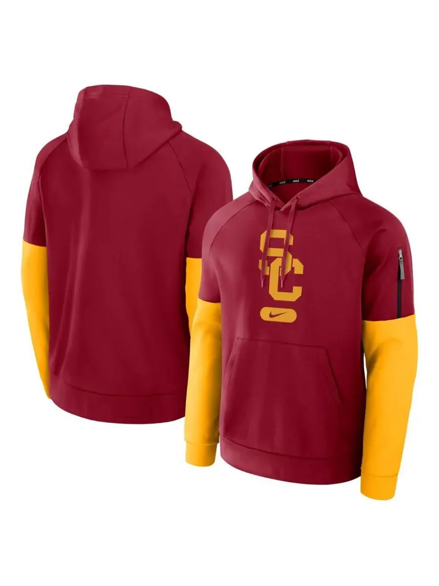Nike Мужская толстовка с капюшоном в расцветке Cardinal/Gold USC Trojans Fitness Performance — изображение 1 из 3, золотистый