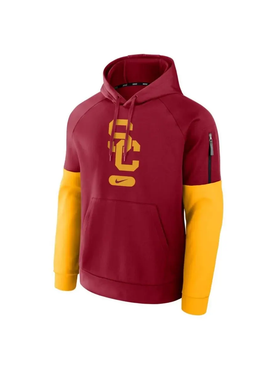Nike Мужская толстовка с капюшоном в расцветке Cardinal/Gold USC Trojans Fitness Performance — изображение 2 из 3, золотистый