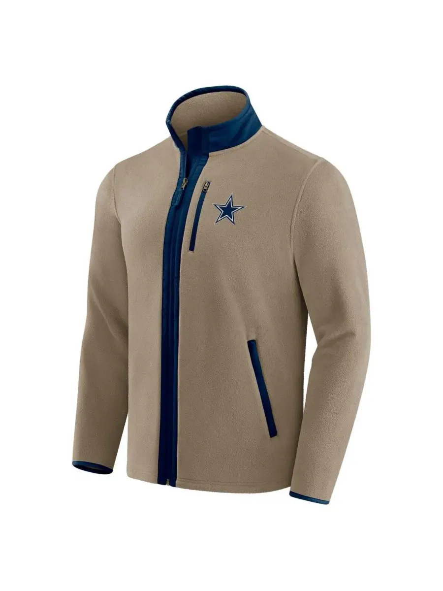 Fanatics Мужская куртка Darius Rucker Collection by x NFL из плотного флиса с полной — изображение 2 из 3, бежевый