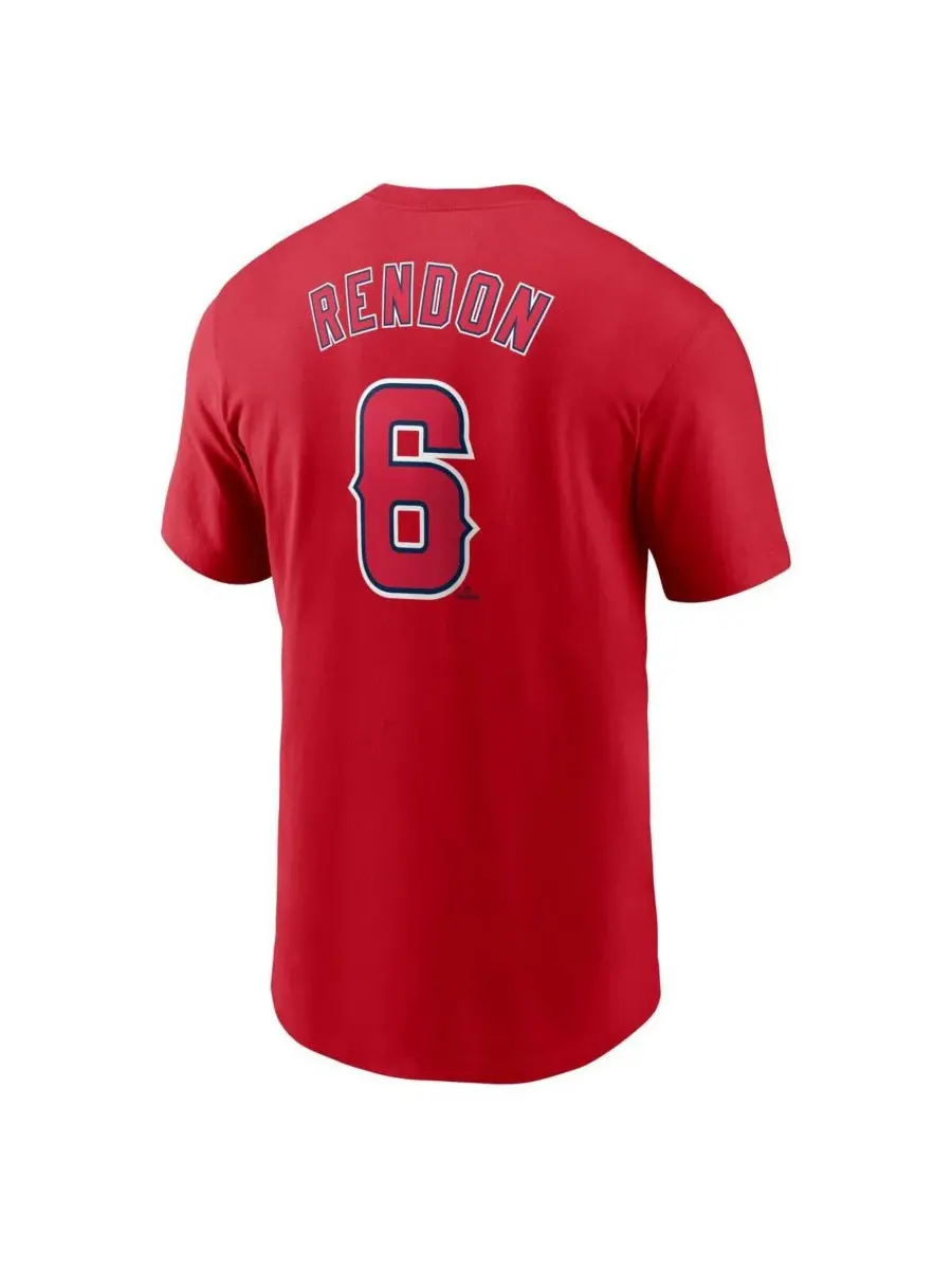 Nike Мужская красная футболка Anthony Rendon Los Angeles Angels с фамилией и номером игрока — изображение 2 из 3, красный
