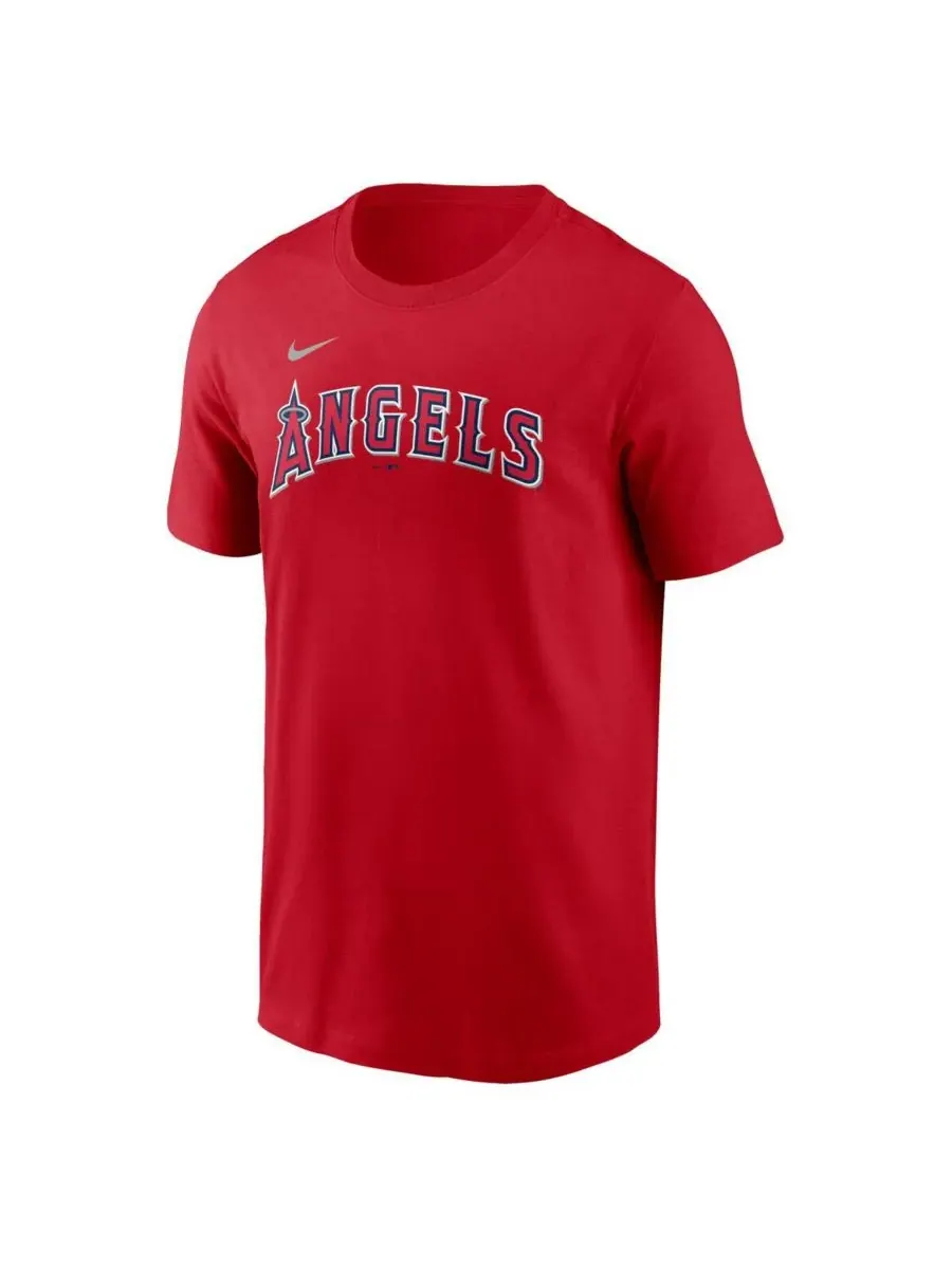 Nike Мужская красная футболка Anthony Rendon Los Angeles Angels с фамилией и номером игрока — изображение 3 из 3, красный