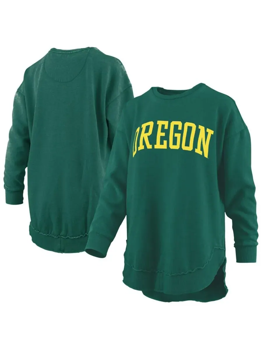 Pressbox Женская зеленая пончо Oregon Ducks из меланжевого флиса с длинными рукавами — изображение 1 из 3, зеленый