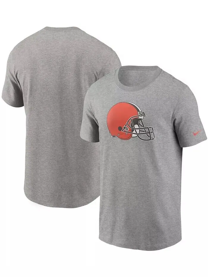 Мужская серая футболка с логотипом Cleveland Browns Primary Nike — изображение 1 из 3