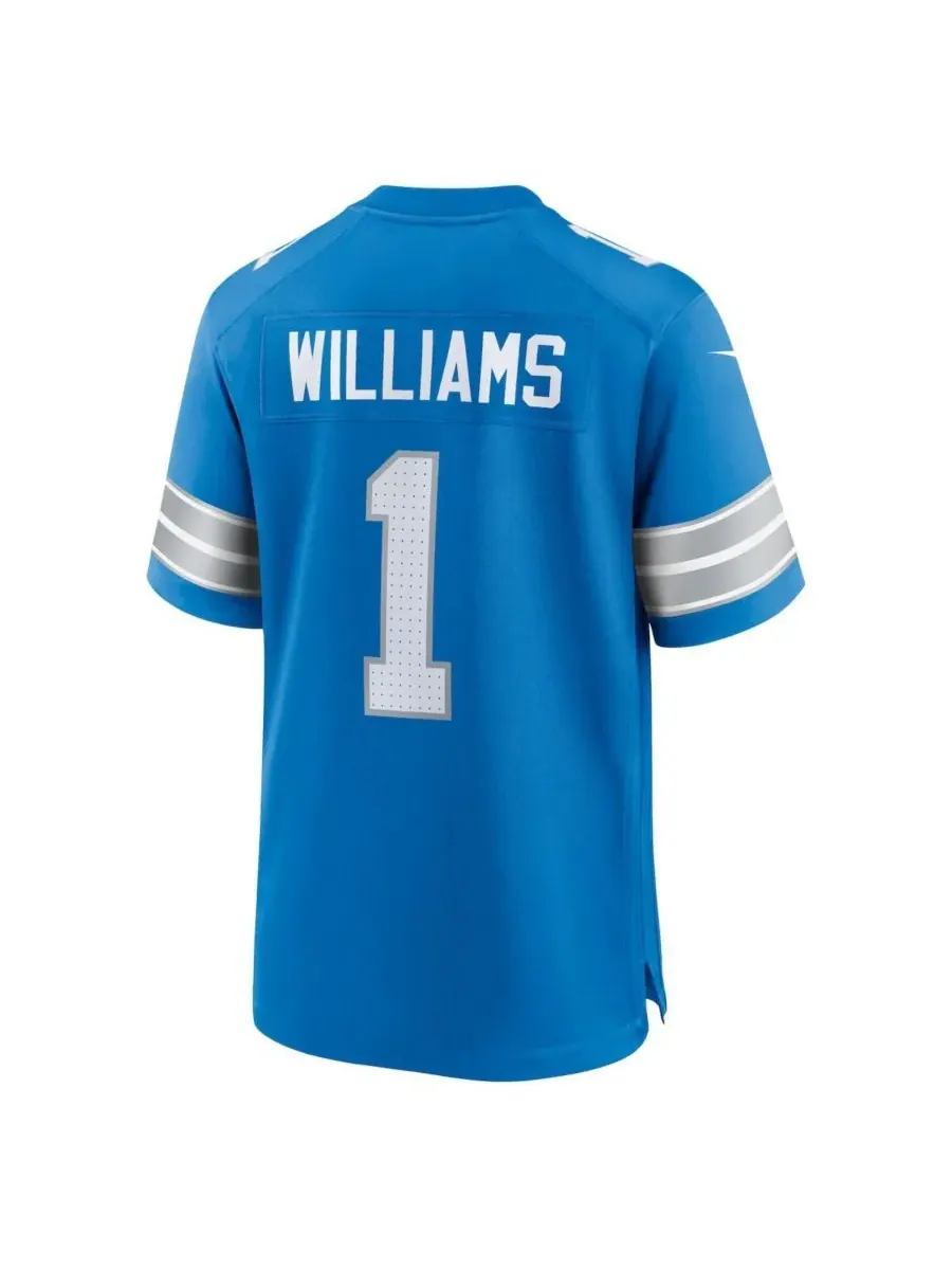 Nike Мужская синяя игровая майка Jameson Williams Detroit Lions — изображение 3 из 3, синий